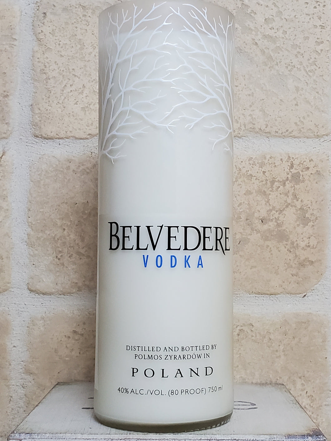 Belvedere Vodka Liquor Bottle Soy Wax Candle with Custom Scent