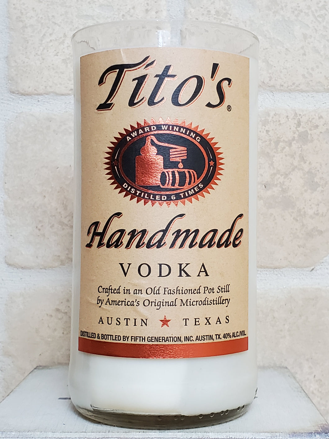 Tito's Vodka Soy Wax Scented Candle